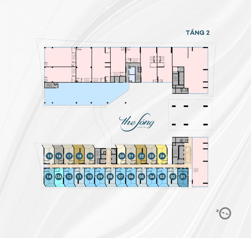 MẶT BẰNG DỰ ÁN THE SÓNG VŨNG TÀU tầng 2