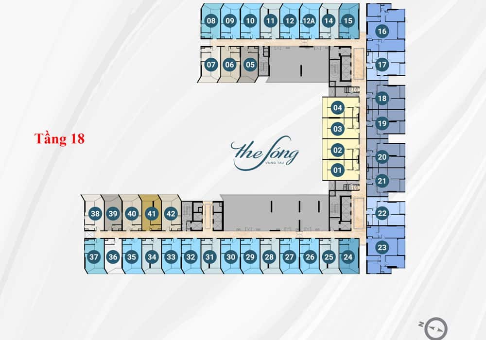 MẶT BẰNG DỰ ÁN THE SÓNG VŨNG TÀU tầng 18