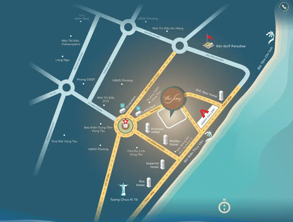 VỊ TRÍ DỰ ÁN THE SÓNG VŨNG TÀU