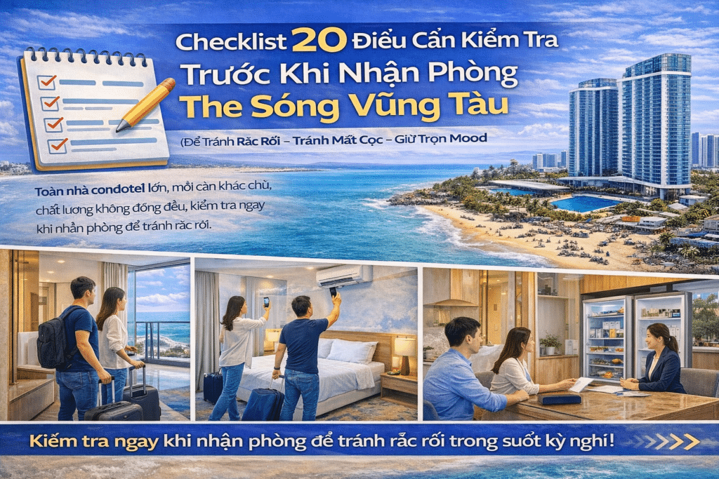 20 Điều Cần Kiểm Tra Trước Khi Nhận Phòng The Sóng Vũng Tàu