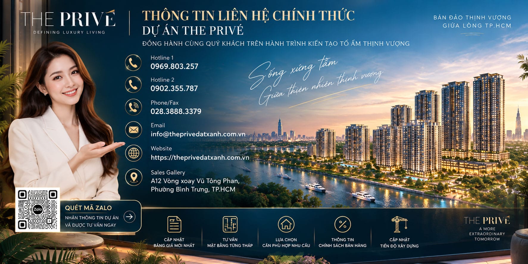 Đăng ký nhận mặt bằng và giỏ hàng từng loại căn hộ The Privé