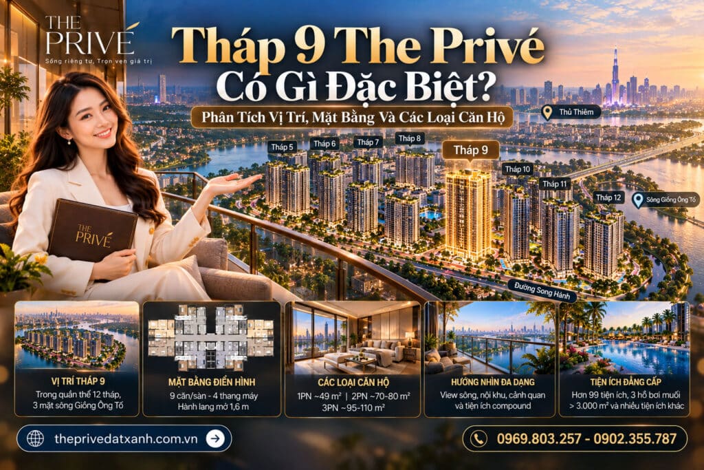 Tháp 9 The Privé Có Gì Đặc Biệt? Phân Tích Vị Trí, Mặt Bằng Và Các Loại Căn Hộ
