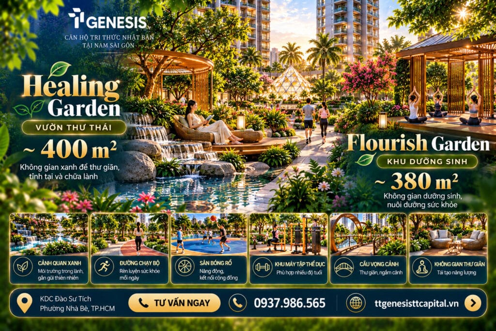 Healing Garden và Flourish Garden tại TT Genesis có gì?