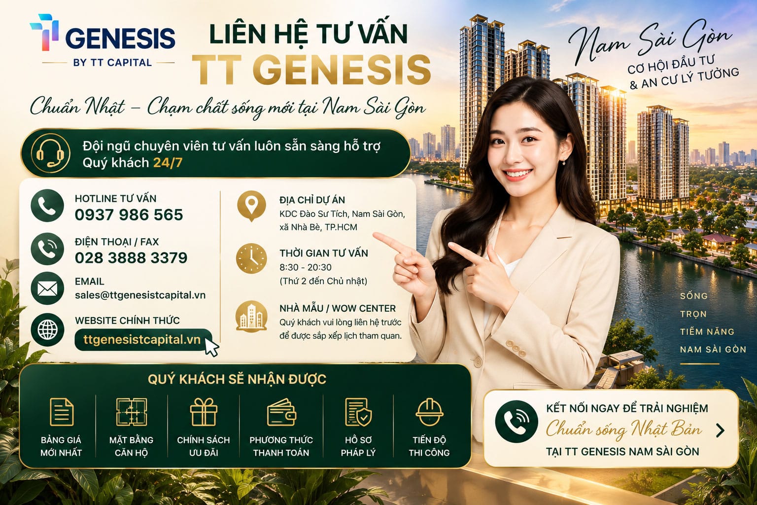 Thông tin liên hệ chính thức dự án TT Genesis
